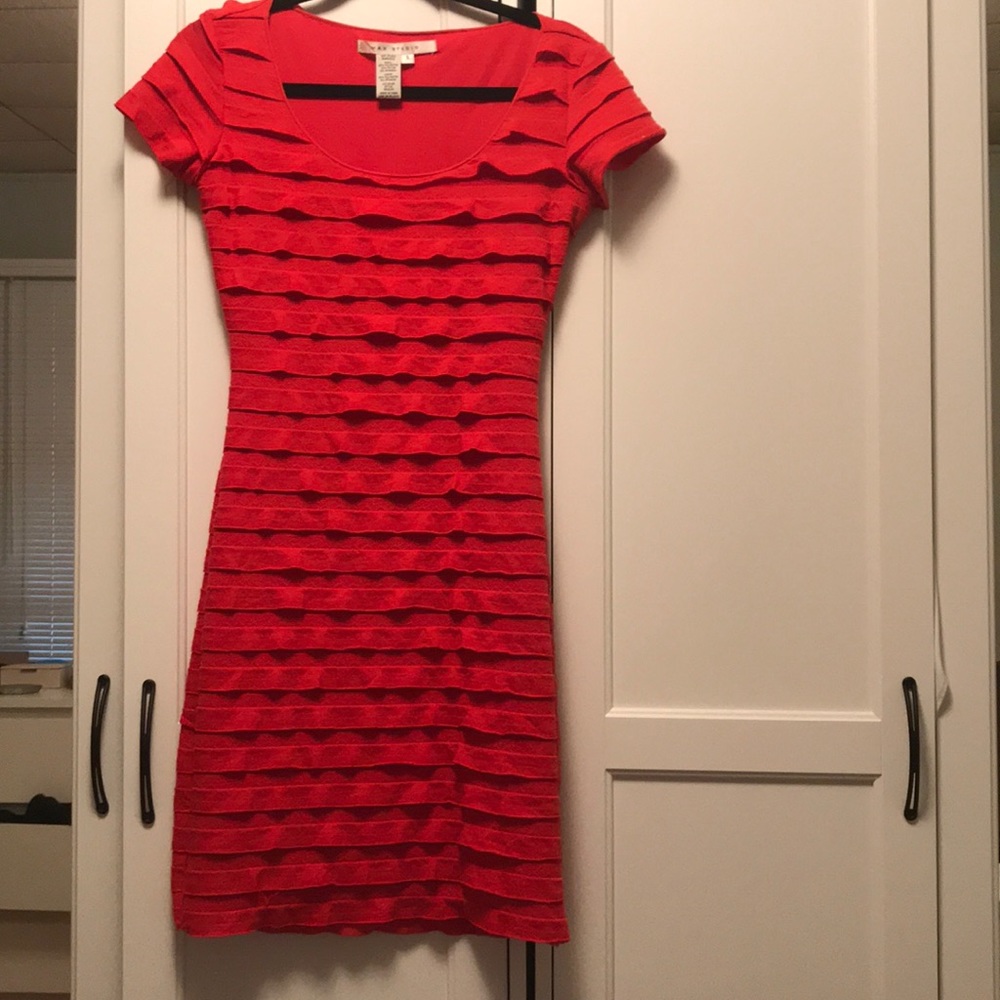 Max studio red bodycon dress